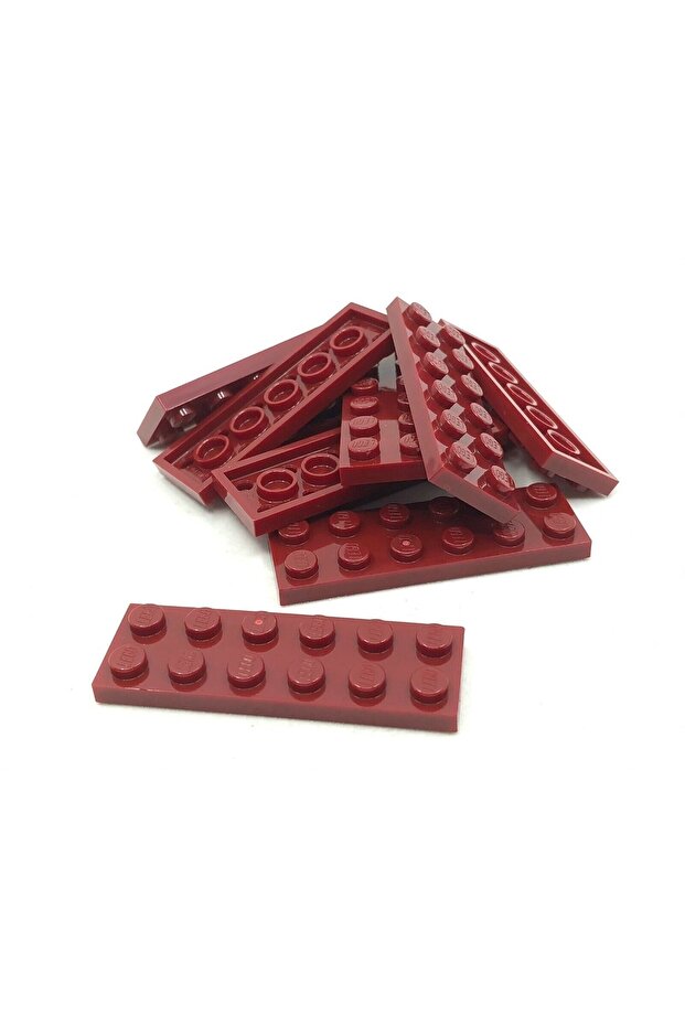Original Moc Custom Accessory Creator Plate 2 X 6 Flat Brick Claret Red 4 Pieces Will Be Sent