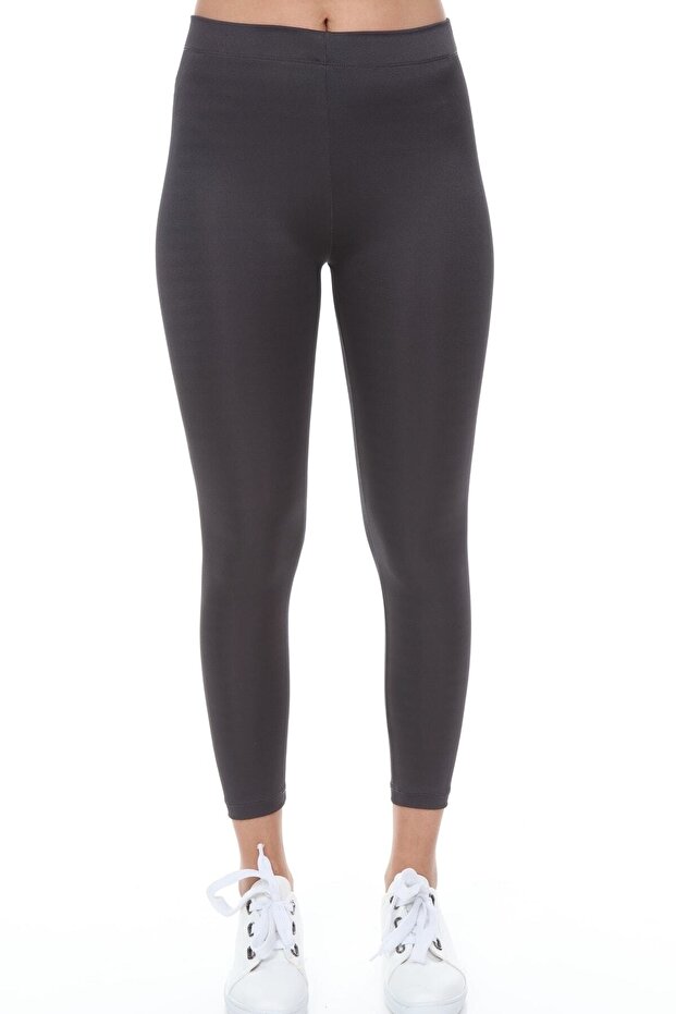 Women's High Waist Shiny Disco Knitted Tights - Gray