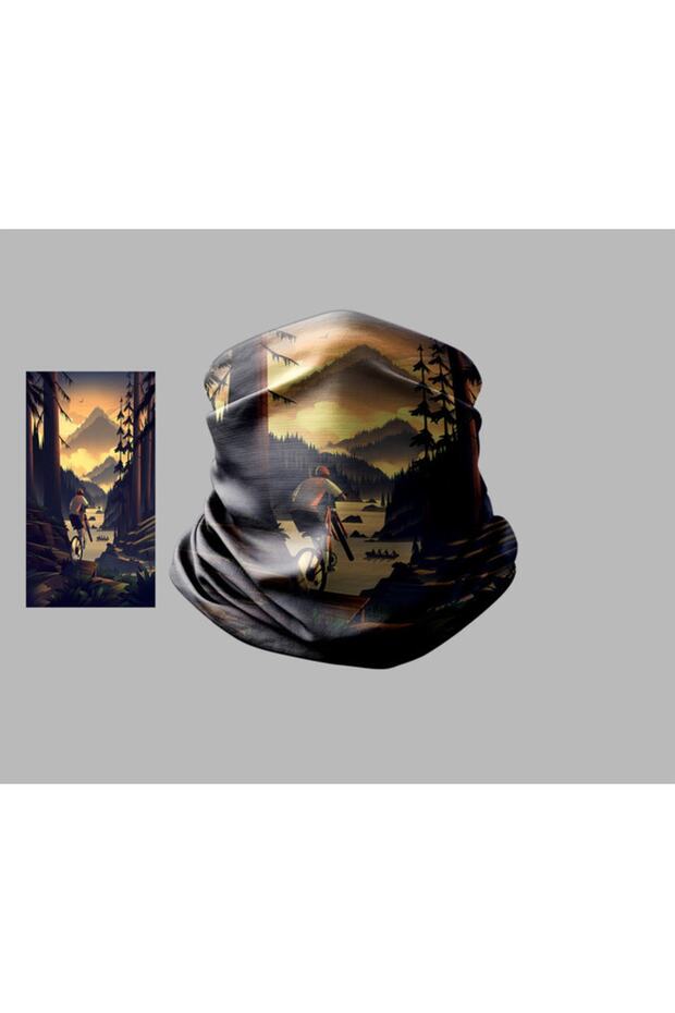 Bicycle Designed Biker Buff Mask Outdoor Neck Collar Unisex Bandana