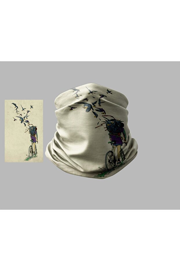 Bicycle Designed Biker Buff Mask Outdoor Neck Collar Unisex Bandana