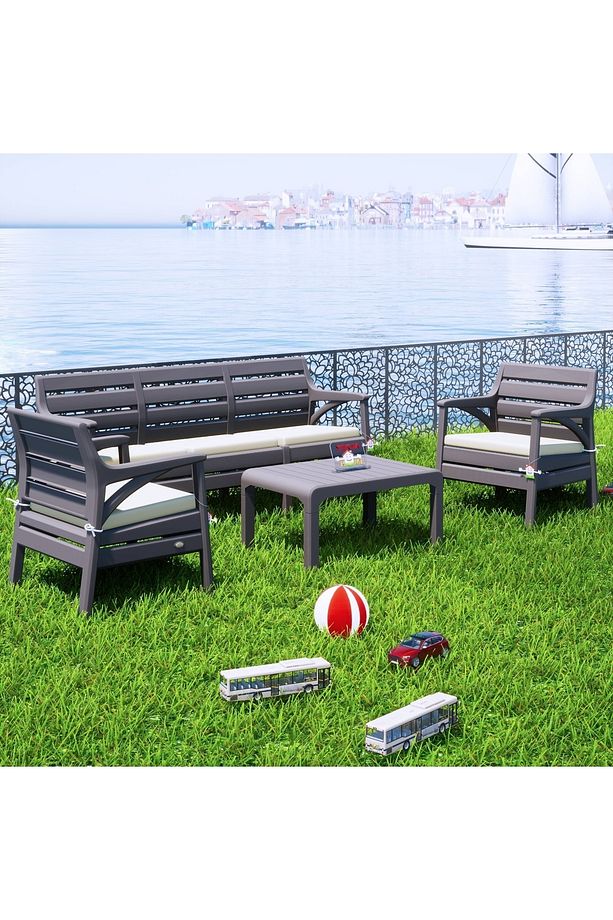 Hawaii Bahçe ve Balkon Seti Oturma Grubu Çöl Grisi - 2