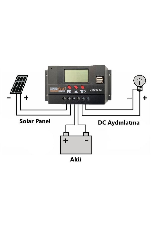 Şarj Regülatörü Pwm 12v/24v(CM30D) - 2