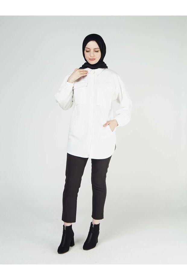 Kapitone Gömlek Ceket - 1