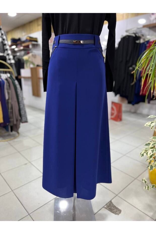 Deri Detaylı Etek - 1