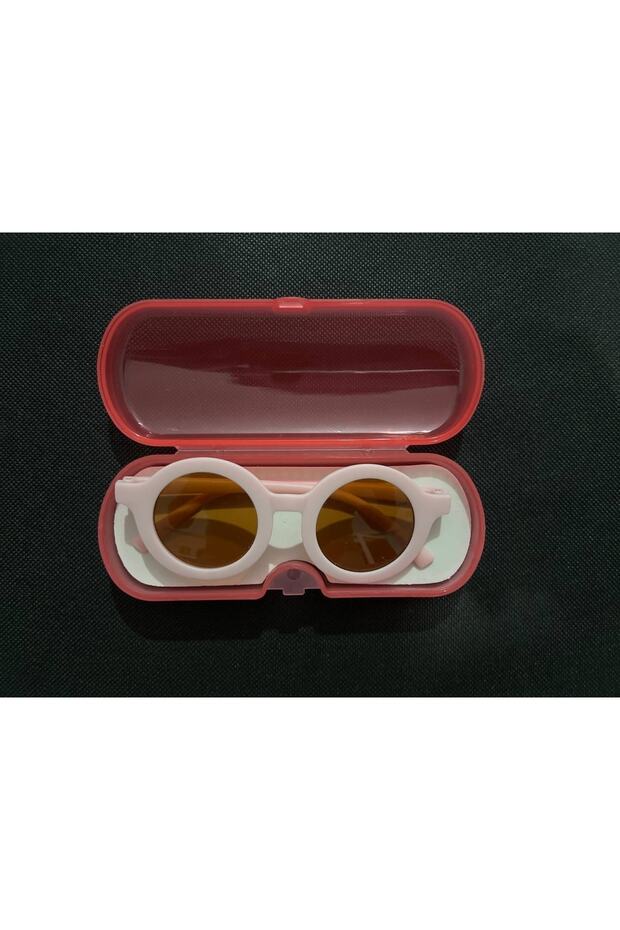UV 400 Protected Children's Glasses and Glasses Box Rose Gold