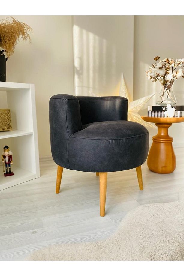 Çay Seti Tekli Koltuk, Berjer (salon, Balkon, Ofis) Antrasit - 3