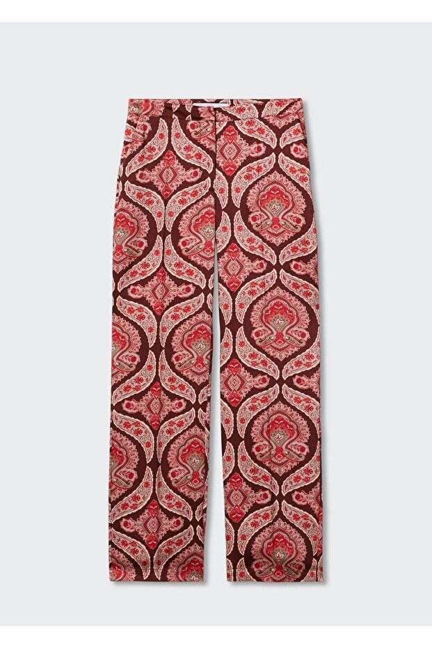 Patterned Satin Trousers - 3