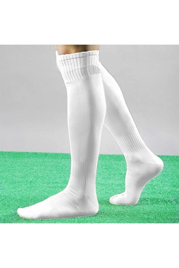Double Velcro 2 Pieces Football Shin Pads + 2 Pieces Football Leggings Soccer Match Set Socks and Shin Pads