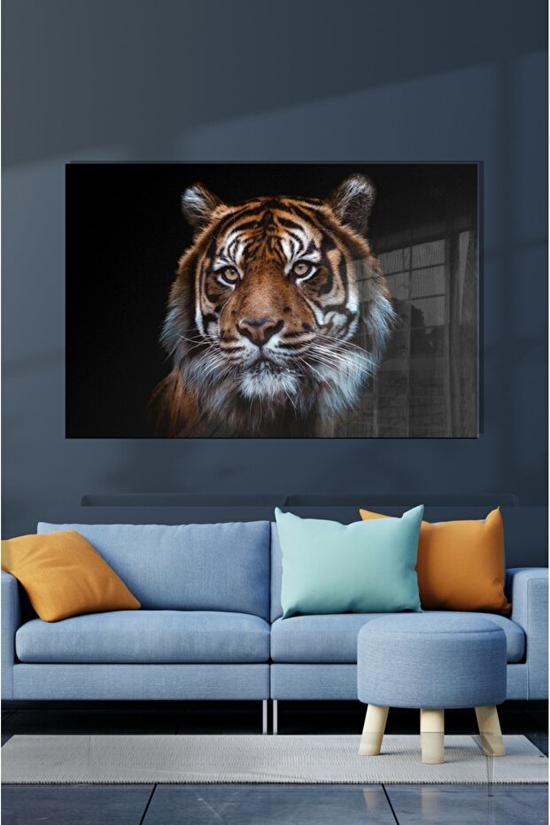 Kaplan Cam Tablo 30x45 cm Dekoratif Duvar Dekoru
