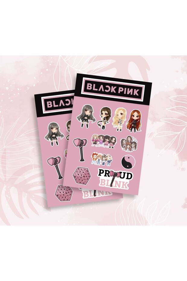 مجموعة ملصقات للكمبيوتر المحمول والكمبيوتر اللوحي مكونة من 12 قطعة من Blackpink