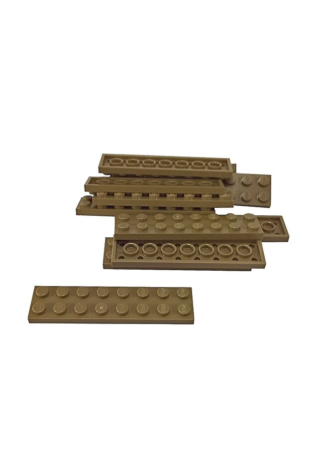 Moc Custom Accessory Creator Plate 2 X 8 Flat Brick Dark Tan 4 Pieces Will Be Sent