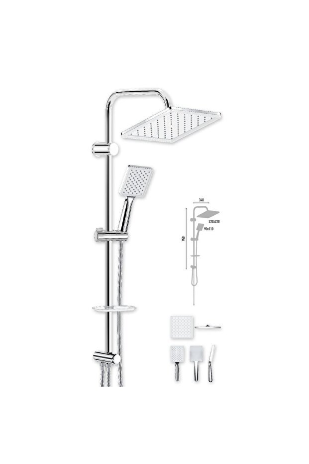 Queen Chrome Duş Kolonu - 1