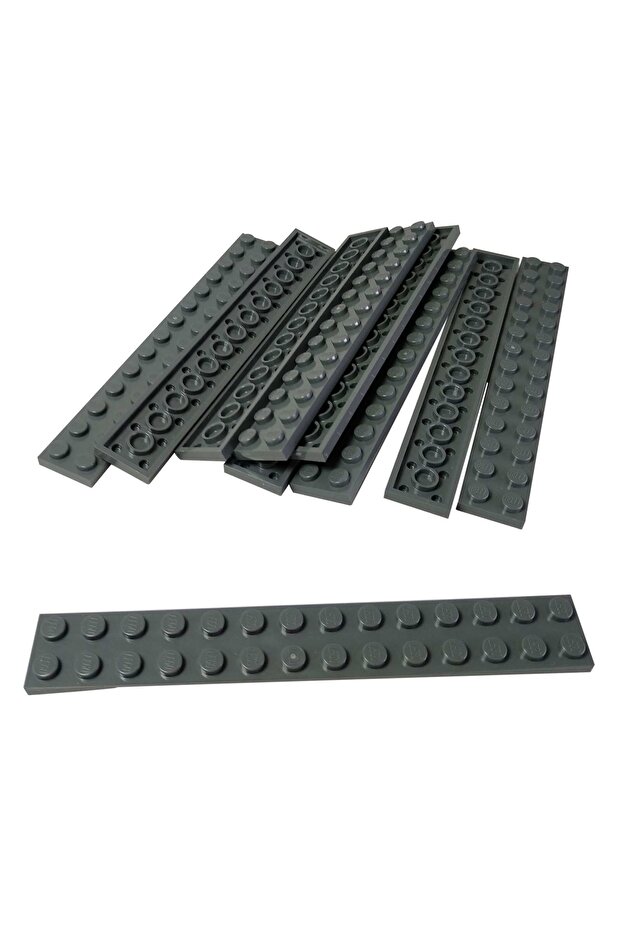 Moc Custom Aksesuar Creator Plate 2 X 14 Uzun Düz Tuğla Koyu Gri 2 Adet Gönderilecek - 1