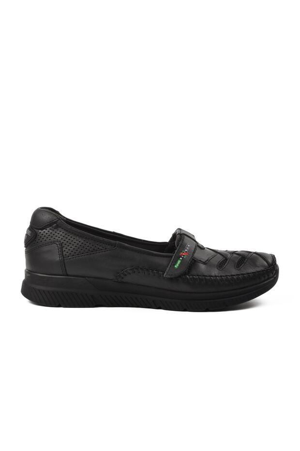 29429-1 Elena Black Genuine Leather Women's Comfort Shoes