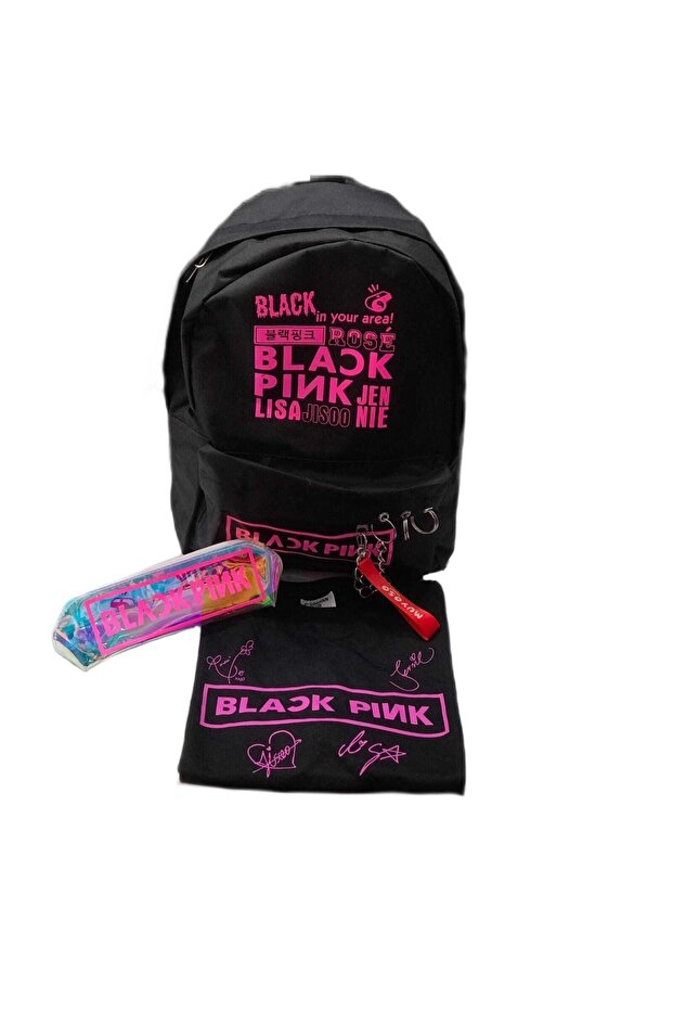 Blackpink T Shirt Backpack Pen Holder