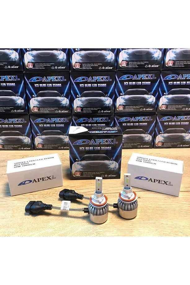 Apexi Zenon H27 Buz Mavi Led Xenon-şimşek Etkili-10800 Lm 6000k- Yüksek Aydınlatma Gücü - 1