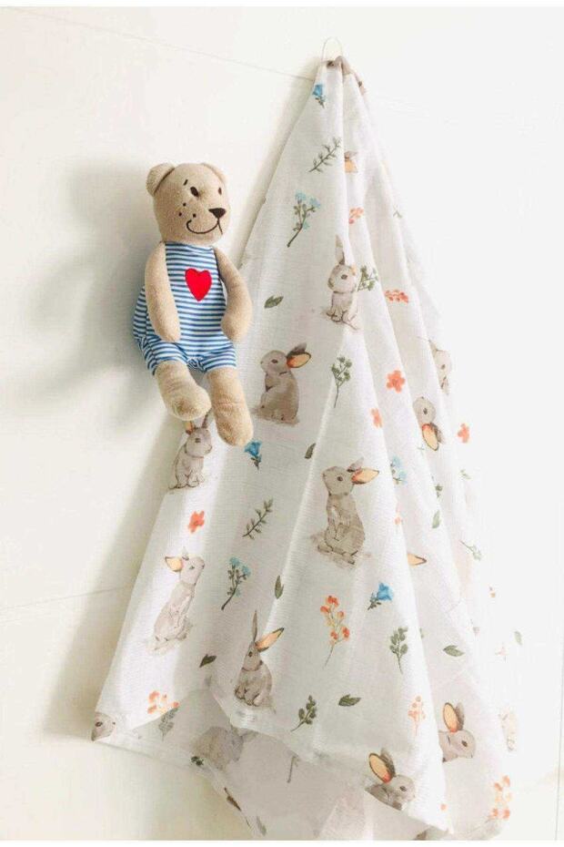 بطانية أرنب موسلين متعددة الأغراض - 1