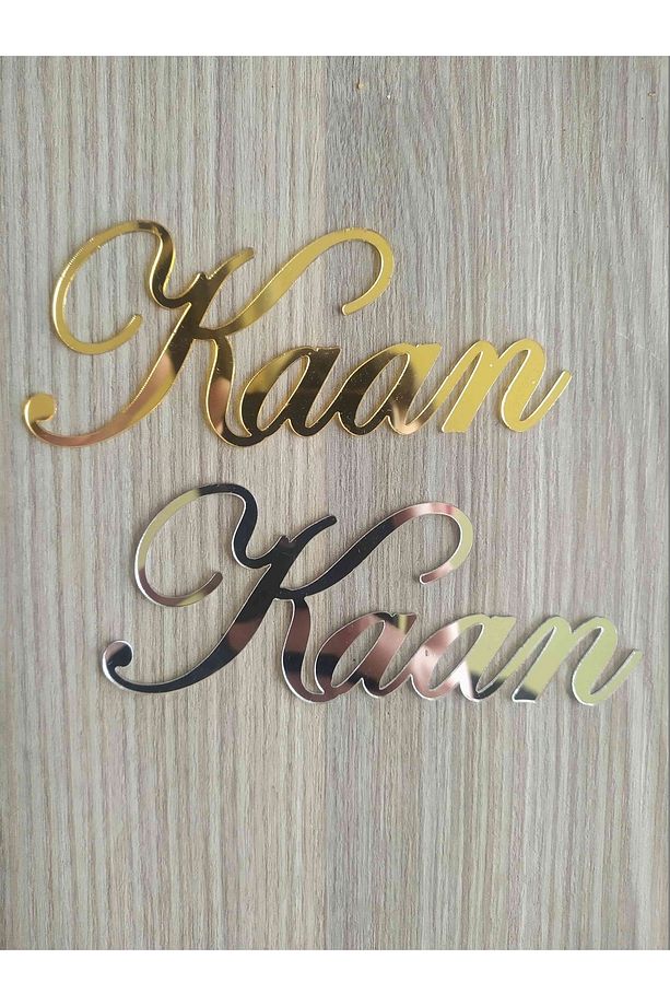 Pleksi Isim Etiket 12x5 Cm Kapı Süsü Makrome 1 Adet (İSİM) - 1