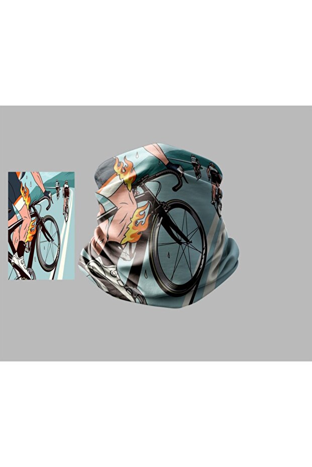 Bicycle Designed Biker Buff Mask Outdoor Neck Collar Unisex Bandana