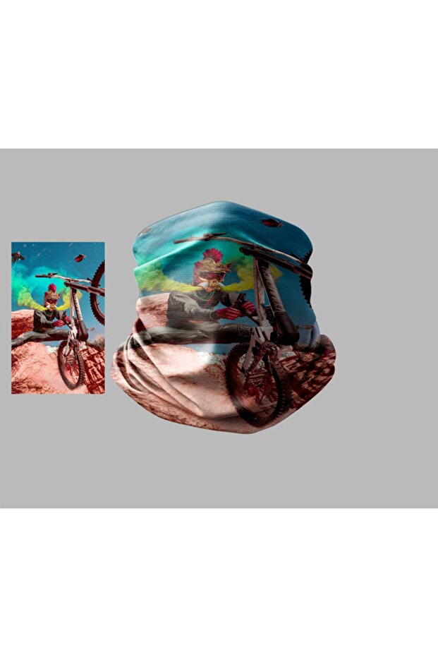 Bicycle Designed Biker Buff Mask Outdoor Neck Collar Unisex Bandana