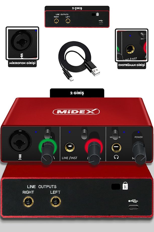 Mx2020-glx-500 Pro Ses Kartı Ve Condenser Mikrofon Stand Filtre Set - 2