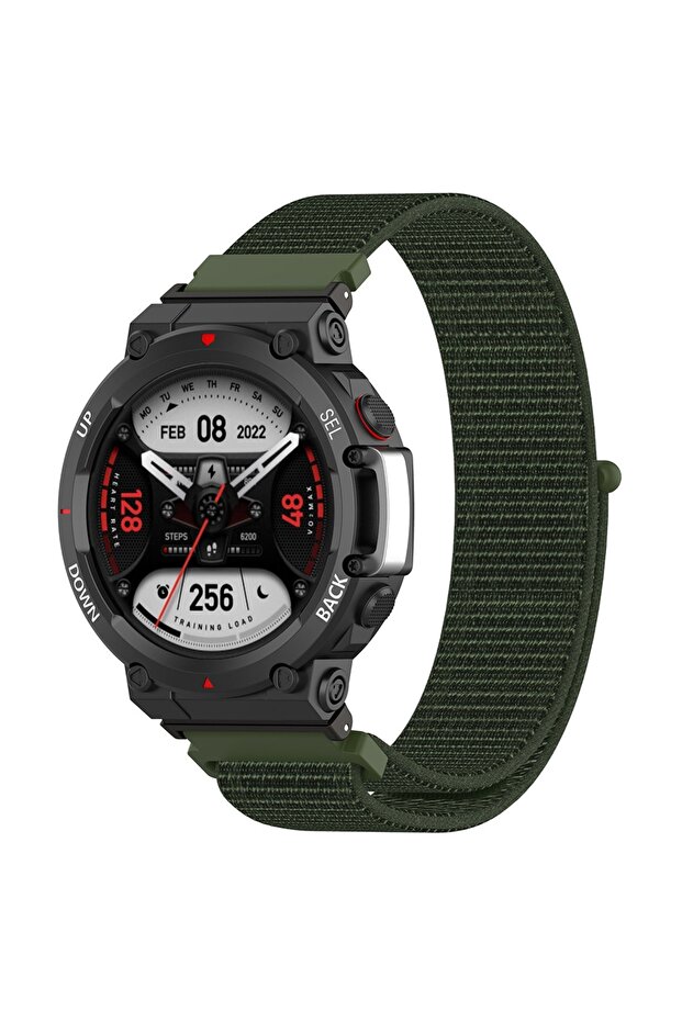 Amazfit T-rex 2 Hasırlı Kordon Woven Sport Loop Yeşil - 2
