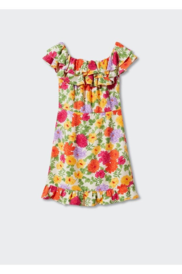 Fırfırlı Kısa Elbise - 3