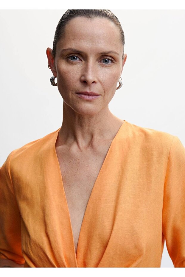 Kalın Pilili Elbise - 5