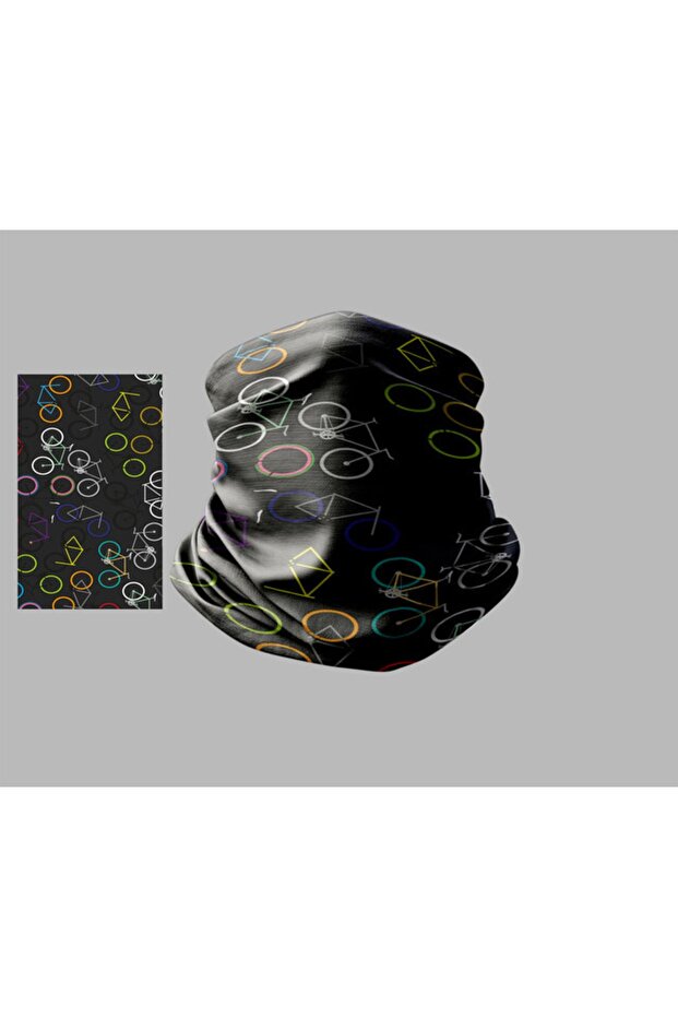 Bicycle Designed Biker Buff Mask Outdoor Neck Collar Unisex Bandana
