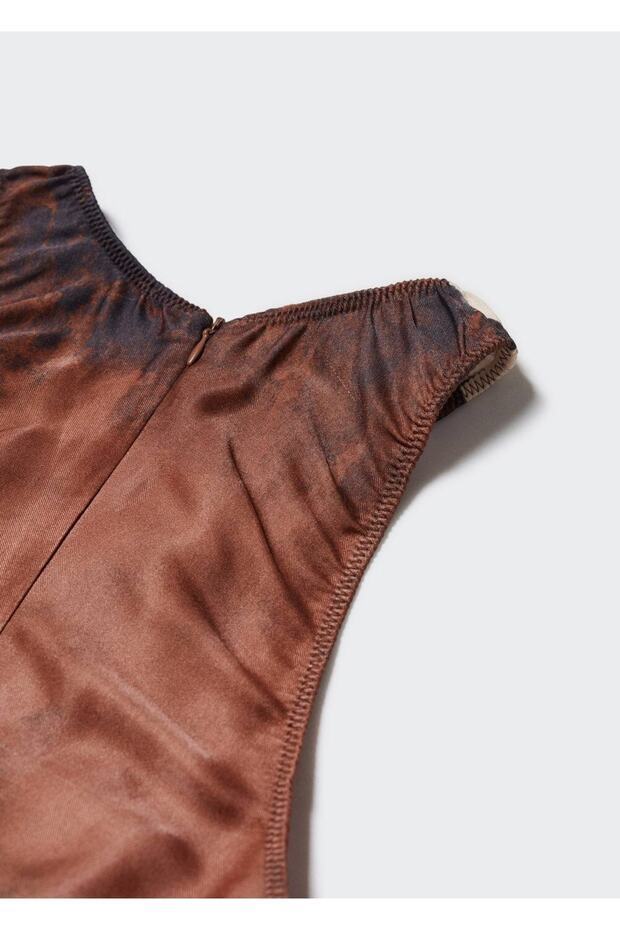 Drape Detaylı Elbise - 2