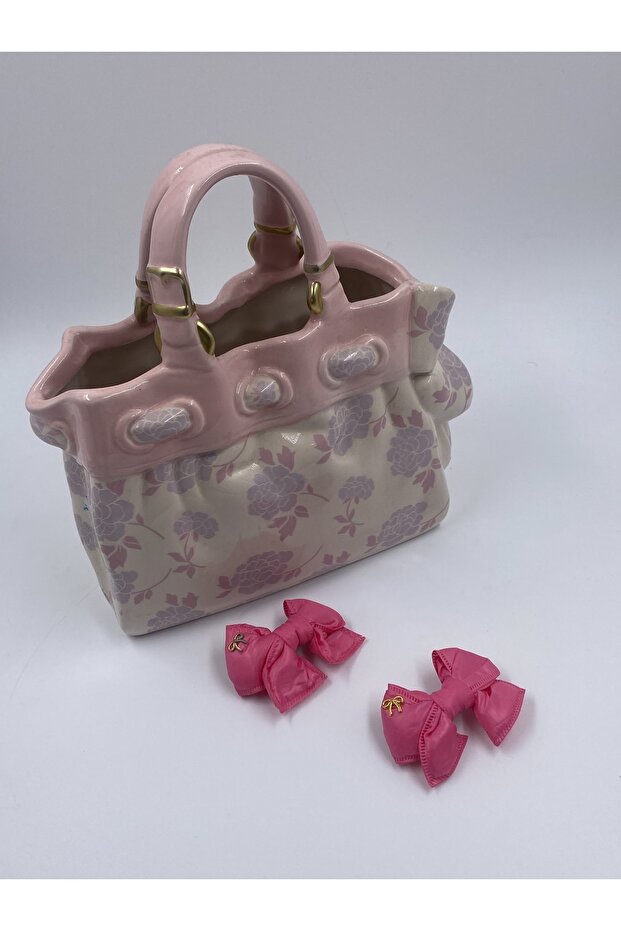 Women's Girl's Automatic Bow Buckle 2-Piece Pink