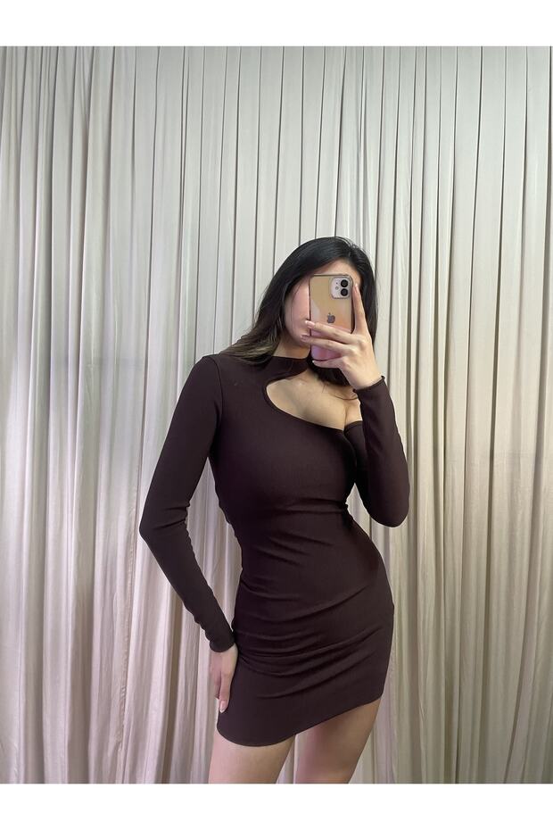 Women's Shoulder Window Detail Mini Dress