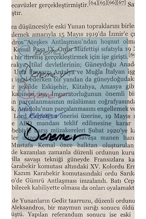 Renkli Şeffaf Post-it (mavi) - 4