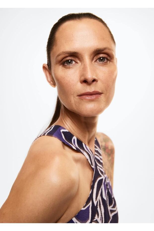 Desenli Pamuklu Elbise - 6