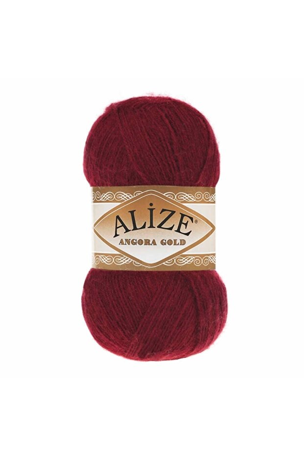 ( 5 Pieces ) Angora Gold 57 Claret Red Hand Knitted Floss Vest Cardigan Floss Scarf Sweater Yarn