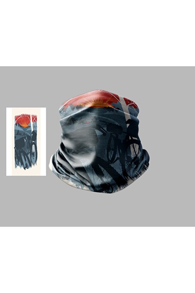 Bicycle Designed Biker Buff Mask Outdoor Neck Collar Unisex Bandana