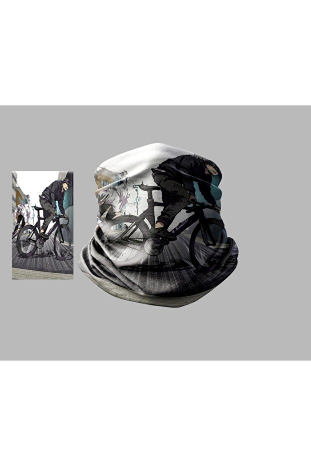 Bicycle Designed Biker Buff Mask Outdoor Neck Collar Unisex Bandana