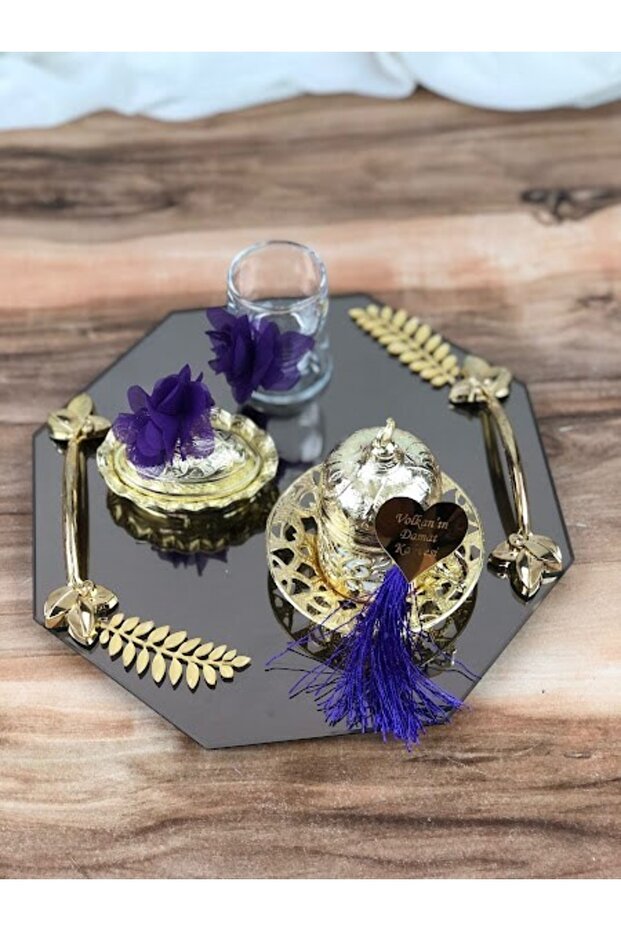 Tepsi Dahil Damat Kahve Fincanı Lokumluk Bardak Seti - 1