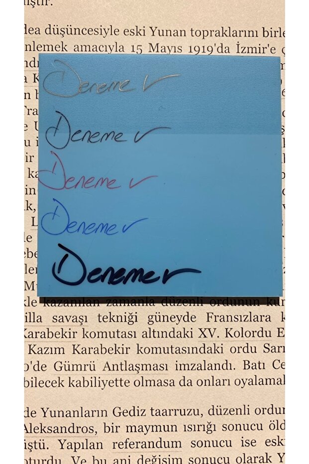 Renkli Şeffaf Post-it (mavi) - 3