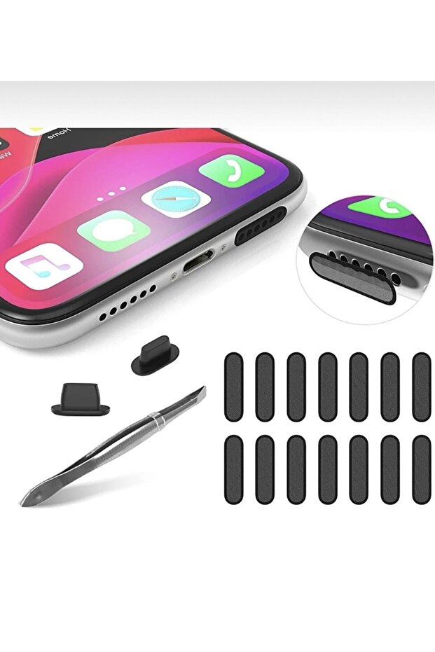 Genel Markalar 3 Adet Cep Telefonu Hoparlörü Için Toz Önleyici Sticker-telefon Hoparlör Koruyucu 1.6 Cm-2.2 Cm