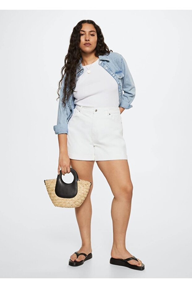 Mom-fit Denim Şort - 8