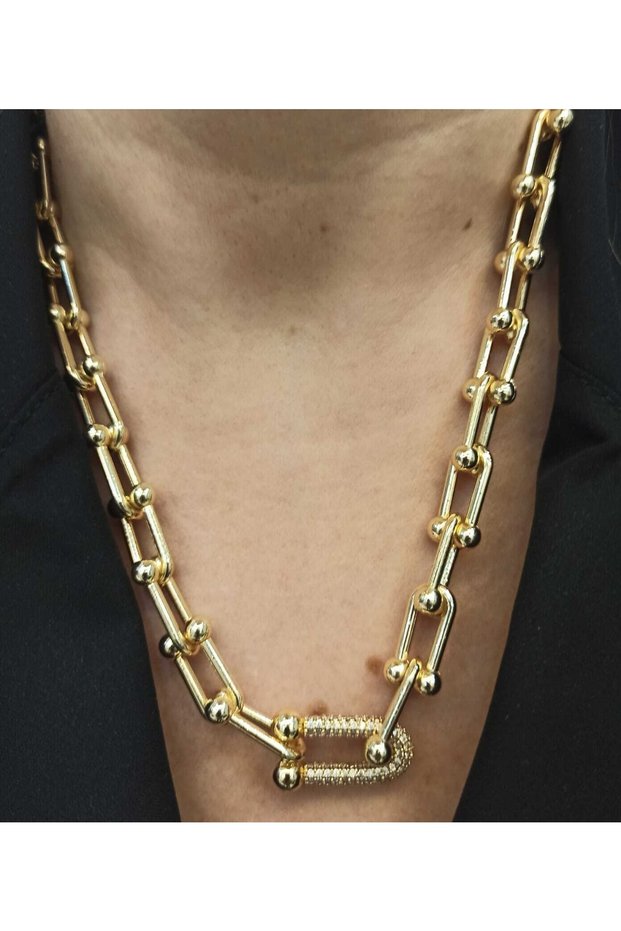 Çelik Gold Tiffany Kolye