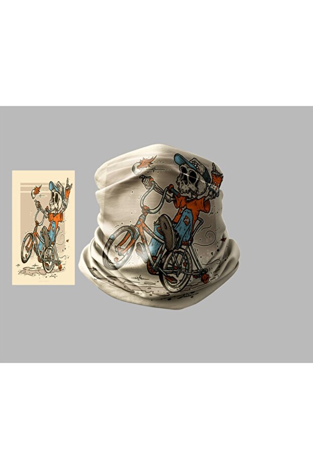 Bicycle Designed Biker Multi-Purpose Outdoor Neck Collar Unisex Bandana