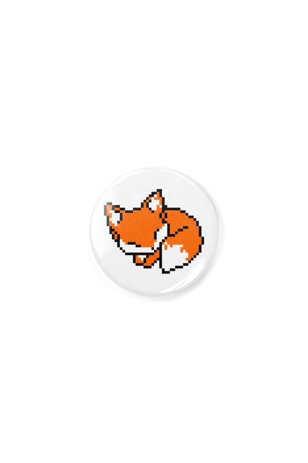 8 Bit Fox Buton Rozet - 1