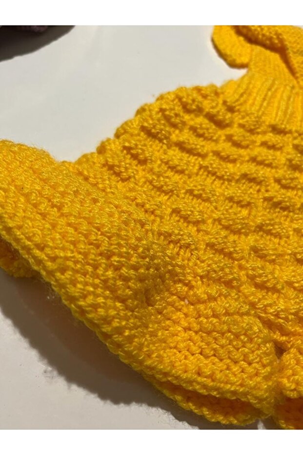 El Örgüsü Bebek Örme Tulum - 4