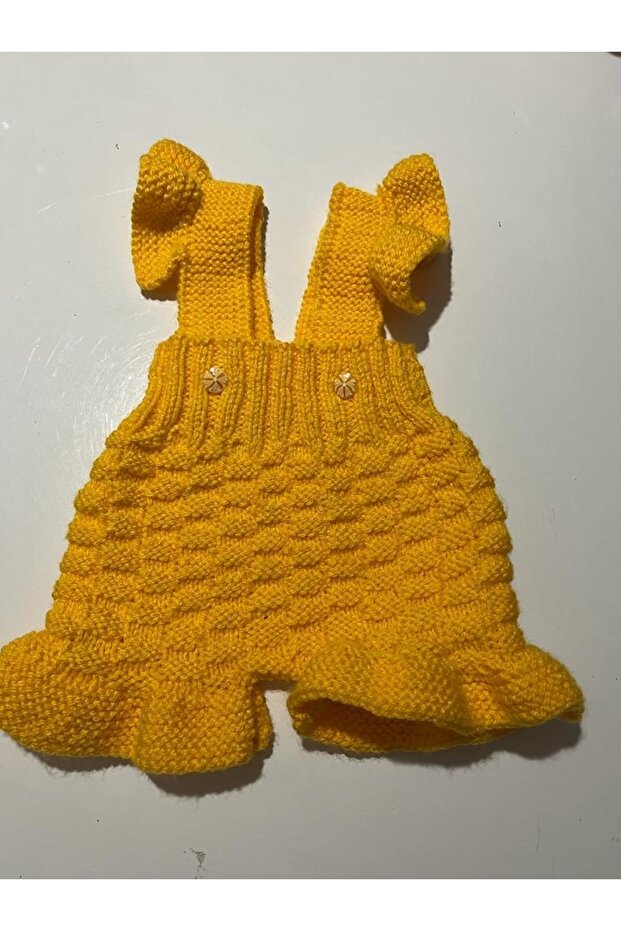 El Örgüsü Bebek Örme Tulum - 5