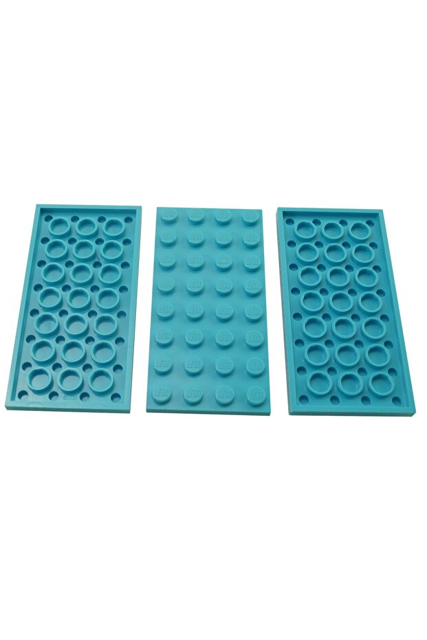 Original Moc Custom Accessories Creator Plate 4 X 8 Flat Brick Medium Azure 2 Pieces to Send