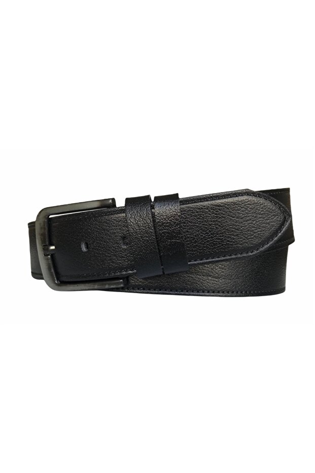 %100 Hakiki Deri 2'li Set 4.5 Cm Tek Parça Kot,spor Kemer Siyah, Kahverengi=2li.127-128 - 3