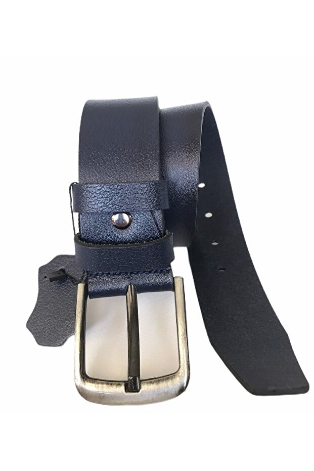 %100 Hakiki Lüks Deri Lacivert Kot Kemeri 4.5 Cm=gkdk3003 - 4