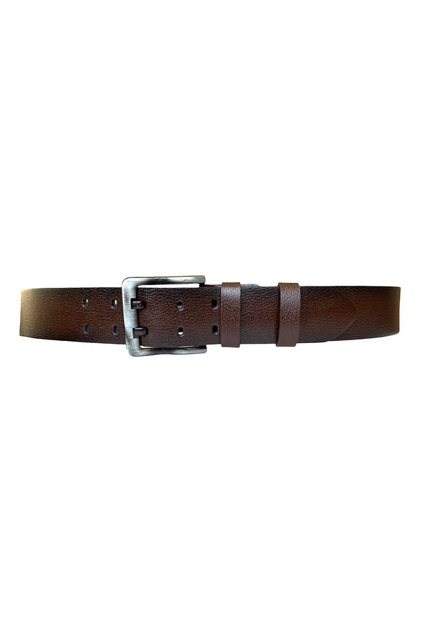 %100 Hakiki Deri, Çift Dilli Koyu Kahverengi 4.5 Cm Tek Parça Kot, Spor Kemer=dk-110 - 4